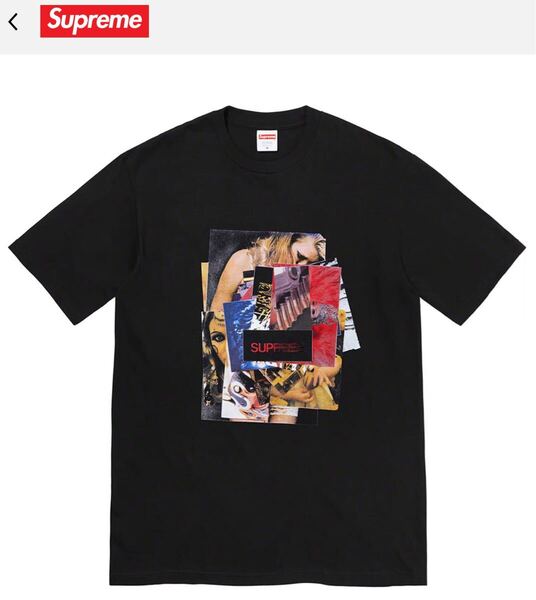 即決 21fw SUPREME Stack Tee Mサイズ BLACK 中古品 Weirdo Dave シュプリーム スタッフ Tシャツ ブラック 黒