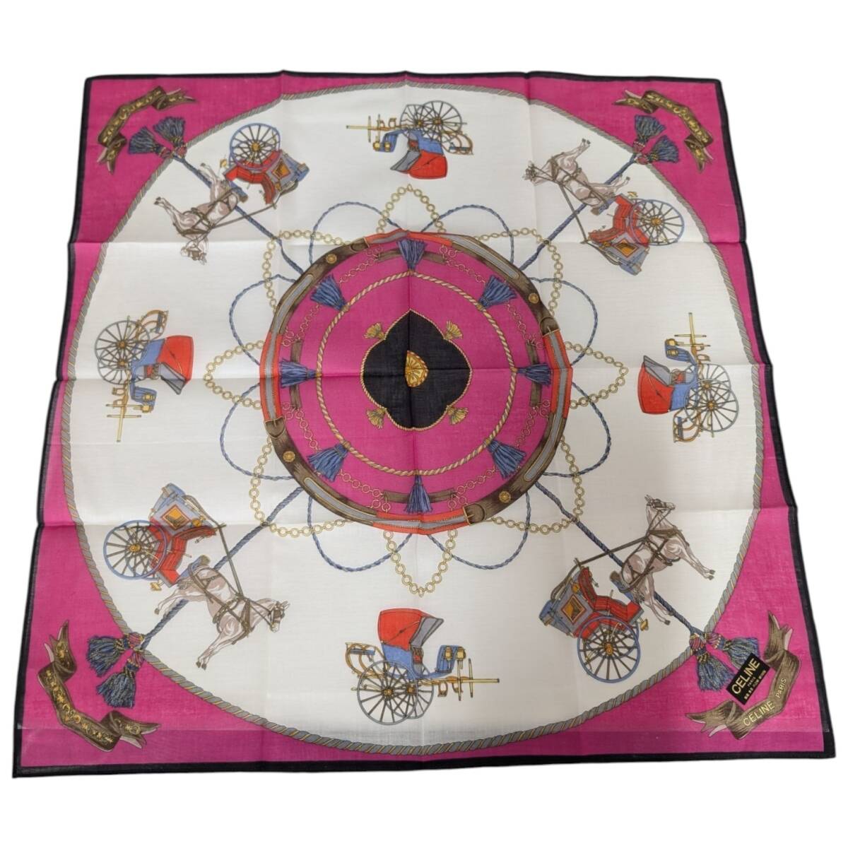 未使用 CELINE セリーヌ 大判 シルクスカーフ ピンク Yahoo!オークション -「セリーヌ スカーフ ピンク」の落札相場