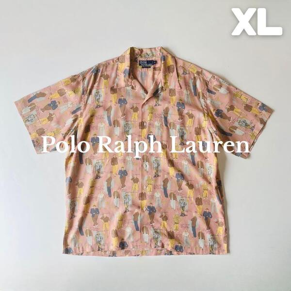 POLO RALPH LAUREN アロハシャツ XL 総柄 レーヨンシャツ ポロラルフローレン ハワイアンシャツ