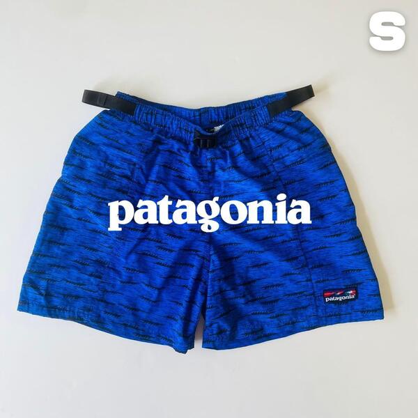 Patagonia 1995年製 リバーショーツ S 総柄 波タグ ブルー パタゴニア カヌー 青 ブルー 短パン 90s ヴィンテージ 古着