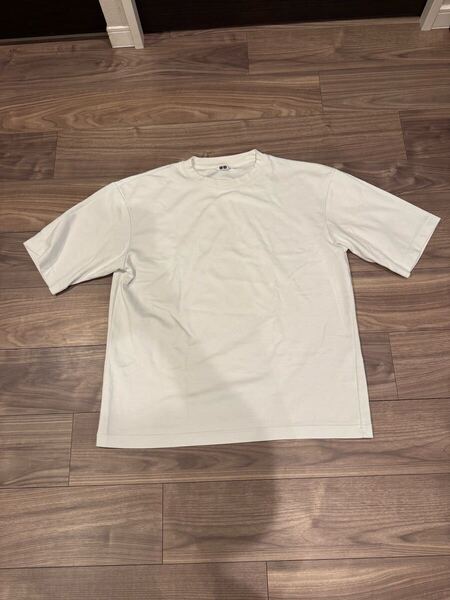 UNIQLO UユニクロエアリズムコットンオーバーサイズTシャツ白 XL 5分袖 ホワイト white