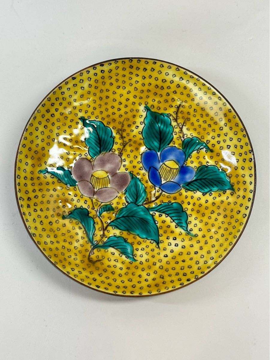 骨董　アンティーク　古九谷金銀彩　蛇籠文様　葉形　皿　変形皿　甘手 楽天市場】骨董○九谷金彩花鳥文扇型皿○ | 明治時代-19世紀頃