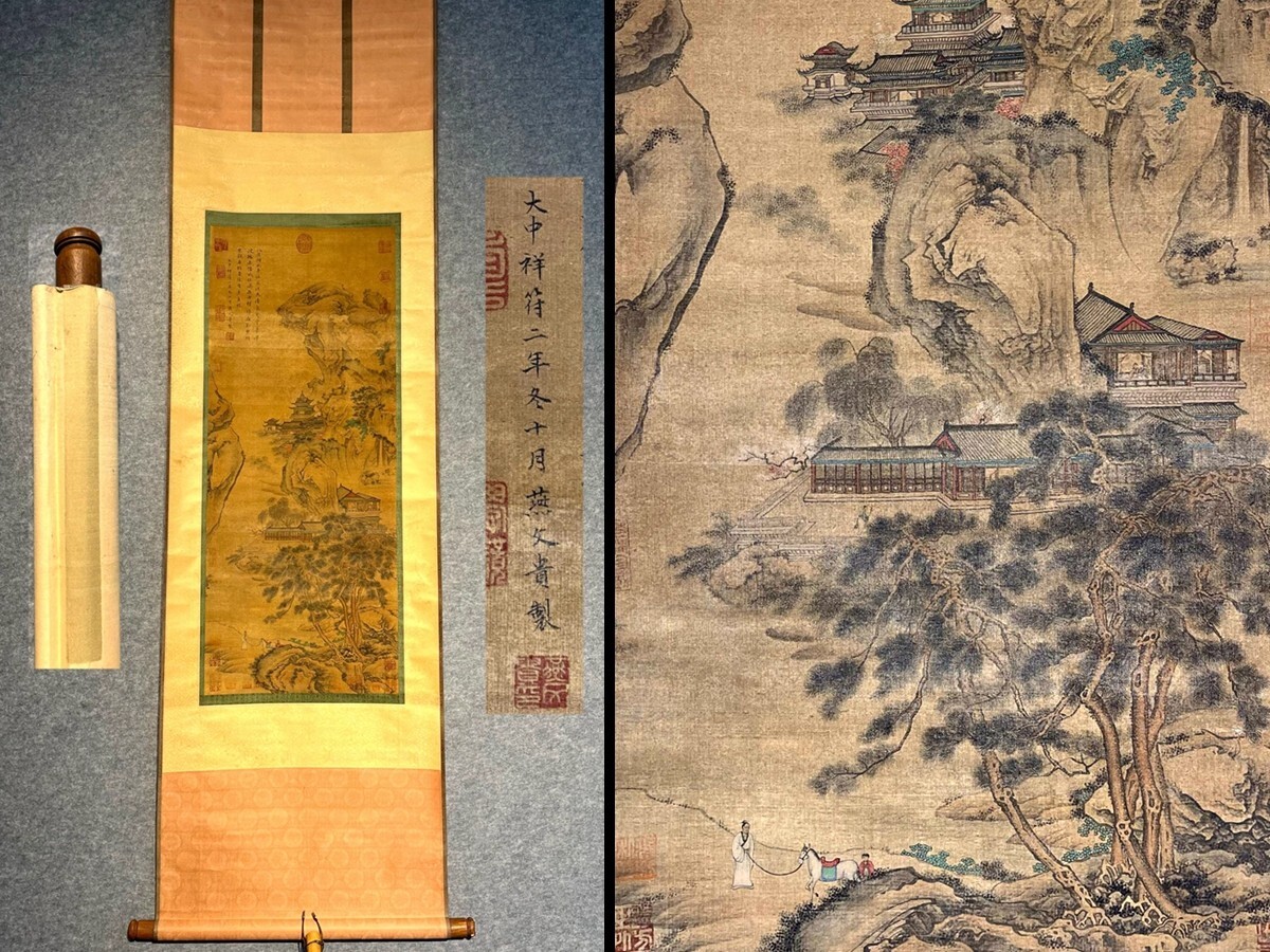 掛け軸　つばめ　燕　柳　法眼如川筆　骨董品　古美術　レトロ　美術品 2025年最新】Yahoo!オークション -ツバメ(掛軸)の中古品・新品