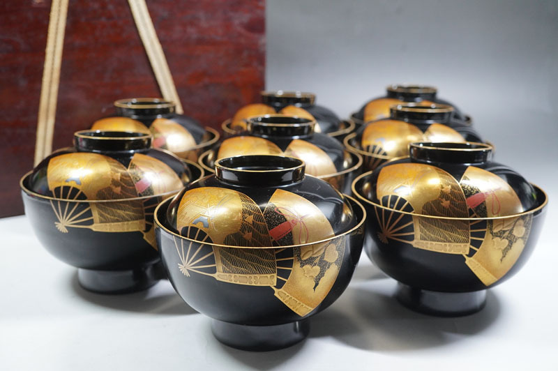 特別出品!最高級蒔絵の輪島塗 茶道具金蒔絵 黒塗煮物椀 二客 切金 木製漆器 Yahoo!オークション -「輪島塗煮物椀」の落札相場・落札価格