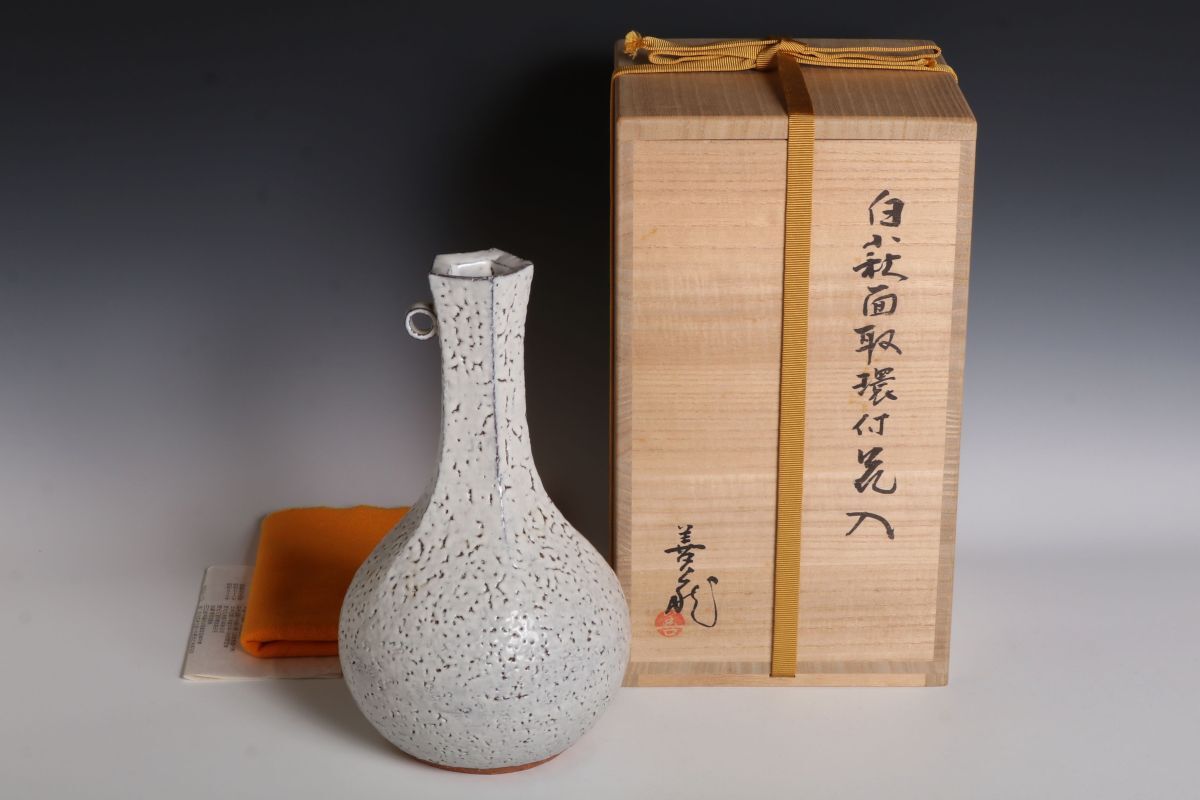 萩焼 波多野善蔵造 白萩 耳付 花入 花瓶 飾壺 双耳 共箱 / 花器 茶道具 2025年最新】Yahoo!オークション -波多野善蔵(花器、壷)の中古品