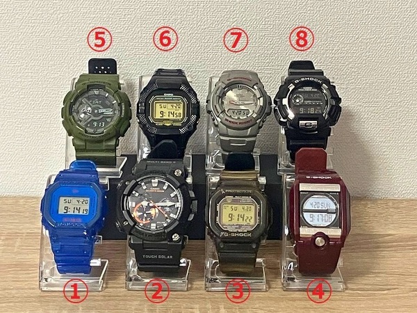 8本セット G-SHOCK Gショック CASIO DW-5600 GWF-A1000XC GW-M5630D G-8100B GA-110LP DW-5300G G-100 DW9500 KEBOZ FROGMAN 30周年