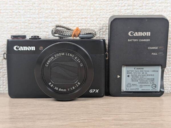 【美品・動作良好】Canon PowerShot G7 X ブラック 高画質デジカメ Vlog・自撮りOK!すぐ撮影◎