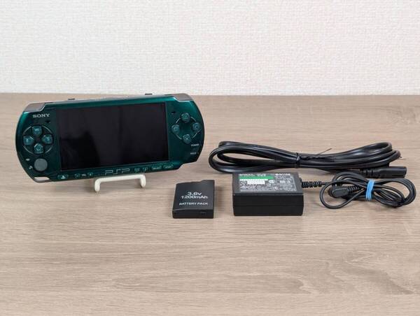 【概ね美品】SONY PSP-3000 スピリティッドグリーン 外観良好! 希少カラー ! PSP ソニー プレイステーションポータブル