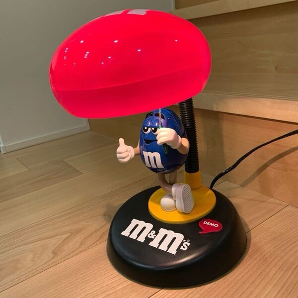 動作品 レア しゃべる! m&m's エムアンドエムズ 90’s ビンテージ トーキング デスクトップライト ランプ 青 箱付 希少 アメリカ アメトイ