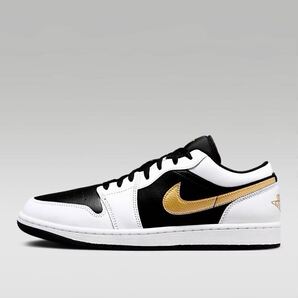 ☆送料込■新品28.0cm■ナイキ エア ジョーダン1LOW ホワイト/ブラック/ゴールド AIR JORDAN 1 【定価.16500円】