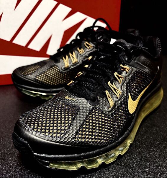 ☆送料込■新品27.0cm■ナイキ エア マックス 2013 AIR MAX 2013 ブラック/フラットゴールド【定価.24200円】復活