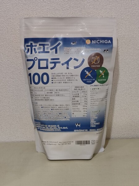 ニチガ NICHIGA ホエイプロテイン100 WPC プレーン味 1kg