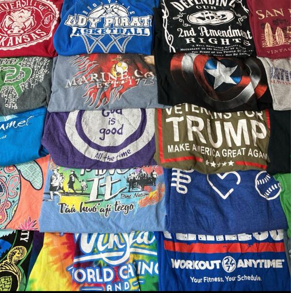 20着セット XLサイズのみ人気 卸売アソート アメリカ古着 Tシャツ プリント セット USA古着 アメカジ ビッグサイズ 洗濯済み