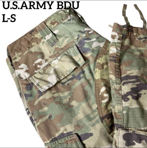 U.S.ARMY BDU 21年 実物 フィールドパンツ マルチカム迷彩 L-S カーゴパンツ 古着 米軍実品 米軍実物 マルチカム迷彩ミリタリーパンツ