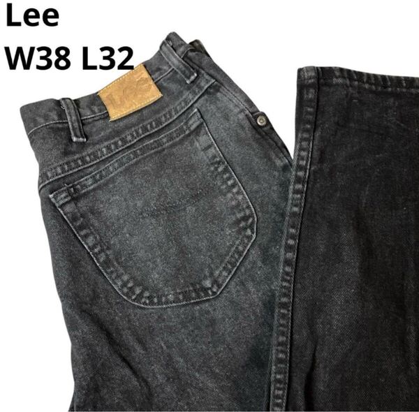 Leeリー00s メキシコ製 ブラックデニム ジーンズ W38 L32 色褪せ ジーンズ ストレート デニムパンツ