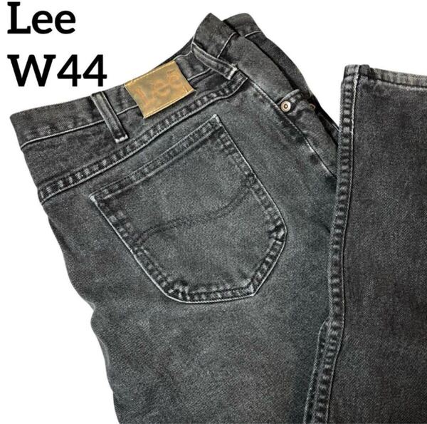 Lee リー 00s ブラックデニム ジーンズ色褪せフェード黒W44L30 極太 ジーンズ デニムパンツ ジーパン Lee デニム バギーデニム