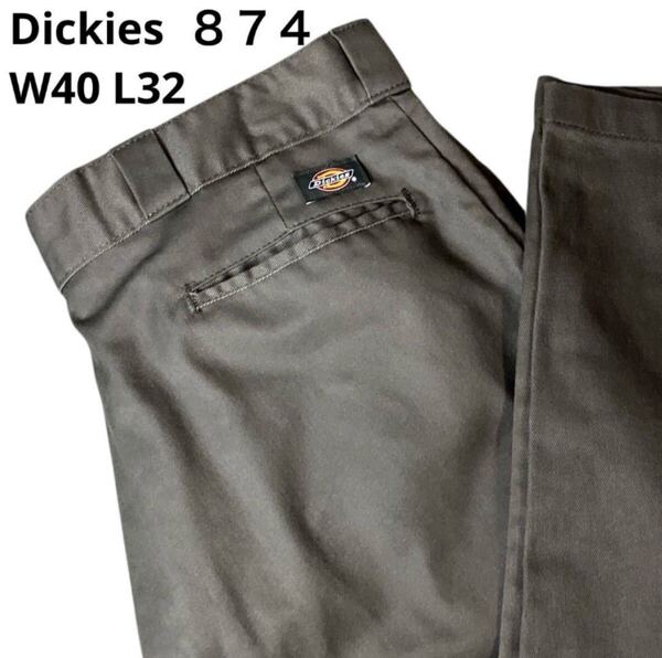 Dickies ディッキーズ00s 874 ワークパンツW40L32グレー ワークパンツ 古着 ビッグシルエット