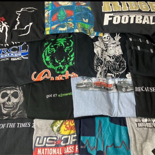 グッドレギュラーTシャツ まとめ売り XLサイズのみ 15着セット 黒T多め US輸入Tシャツまとめ売り 人気卸売 アメリカ古着 アメカジ洗濯済み
