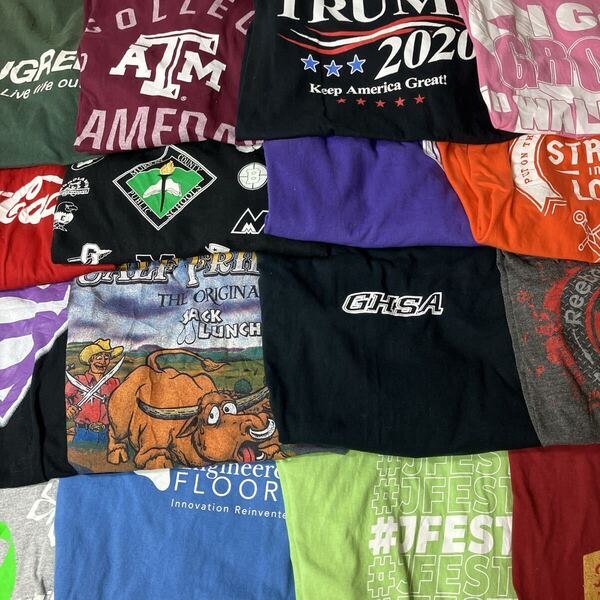 16着セット XLサイズのみ US輸入Tシャツまとめ売り 人気卸売 アメリカ古着 アメカジ セット プリント Tシャツ 洗濯済み カラーmix