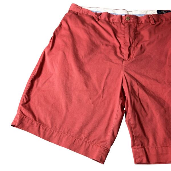 POLO RALPH LAUREN ポロラルフローレン 00s ショートパンツ ハーフパンツ ハーフ 古着 薄手生地 赤レッド W38 ショーツ