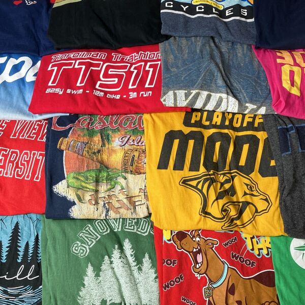 18着セット XLサイズのみ US輸入Tシャツまとめ売り 人気卸売 アメリカ古着 アメカジ Tシャツ プリント 半袖 USA古着 洗濯済み 古着