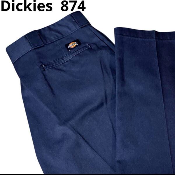 Dickies ディッキーズ00s 874ワークパンツW38相当ネイビー紺 ワークパンツ スラックス 古着 ビッグシルエット