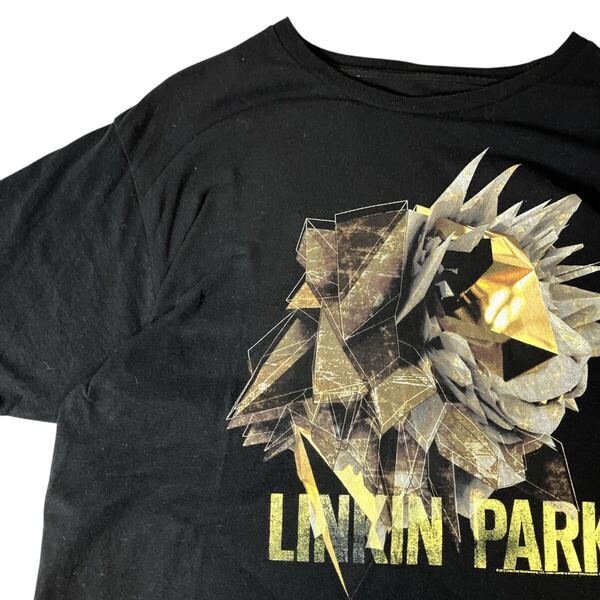 LINKIN PARK リンキンパーク 00s バンドTシャツ バンT 公式 コピーライト有り 半袖Tシャツ 黒ブラック Tシャツ 古着 XLサイズ相当