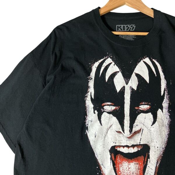 KISS キッス 00s バンドTシャツ バンT ロックバンド Tシャツ 古着 ビッグプリント 2XL ビッグサイズ 黒ブラック