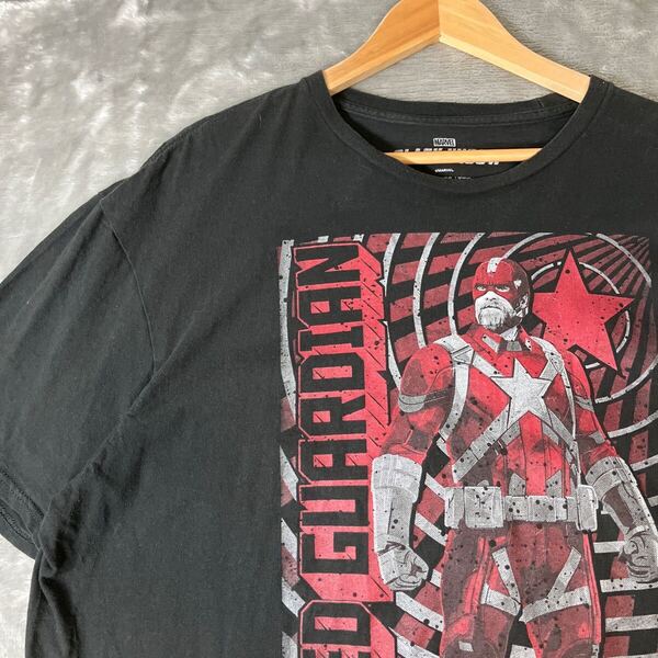 レッドガーディアン アメコミTシャツ ムービーTシャツ 映画Tシャツ ブラックウィドウ MARVEL マーベル 古着 黒 ブラック キャラクター2XL