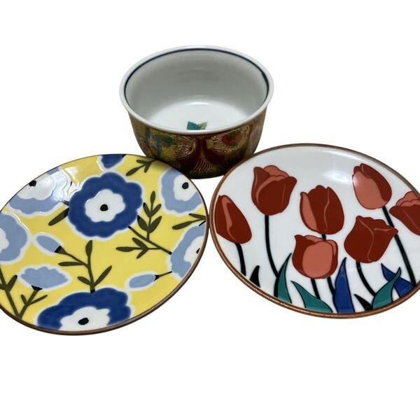 九谷焼 3点セット 和食器 小皿 小鉢 セット 金沢 石川県 工芸品 送料無料
