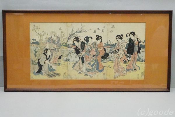 渓斎英泉 版上落款『三大家おんな絵 鞠子駅』手刷木版画 昭和期 戦後 0310C Yahoo!オークション -「渓斎英泉」の落札相場・落札価格