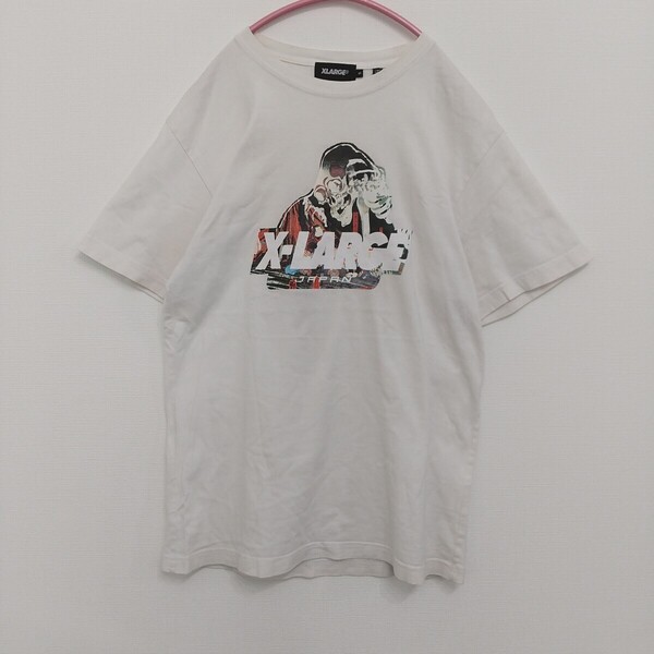 【165】XLARGE エクストララージ Tシャツ 半袖Tシャツ クルーネック プリント Sサイズ ホワイト