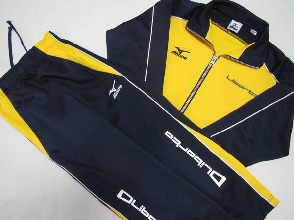 25 中古 Liberta リベルタ MIZUNO ミズノ サッカースクール 130cm トレーニングウェア ジャージ 上下 セットアップ ジャケット パンツ