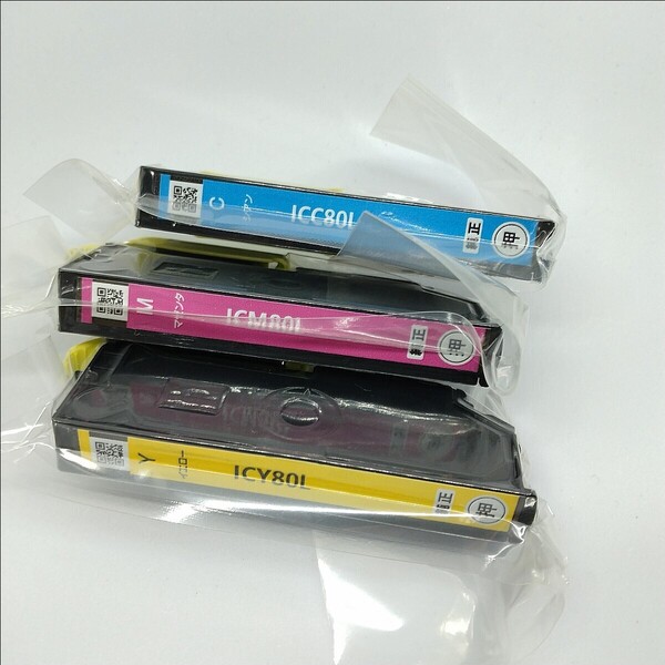 EPSON エプソン 純正インク 3個セット ICC80L ICM80L ICY80L 増量タイプ とうもろこし