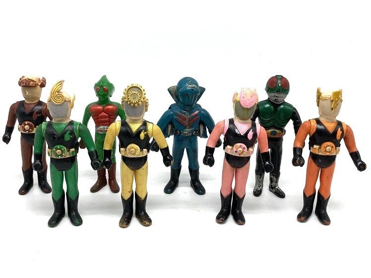 ヘッダー付‼️ 仮面ライダー ミニソフビ 7人ライダー 未開封 アマゾンライダー Yahoo!オークション -「仮面ライダーアマゾンソフビ