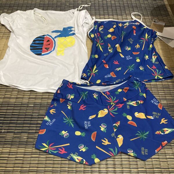 Ocean Pacific ガールズ用 水着3点セット (BLUサイズ:150cm) スイムウェア BLU Ⅱ