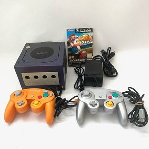任天堂 ニンテンドー ゲームキューブ バイオレット DOL-001 ソフト付き 実況パワフルプロ野球11 コントローラー2個付き 日本製 HMY