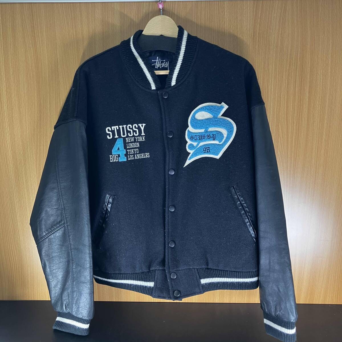 Stussy スカジャン M 青/シルバー Yahoo!オークション -「(stussy ステューシー) スカジャン」の