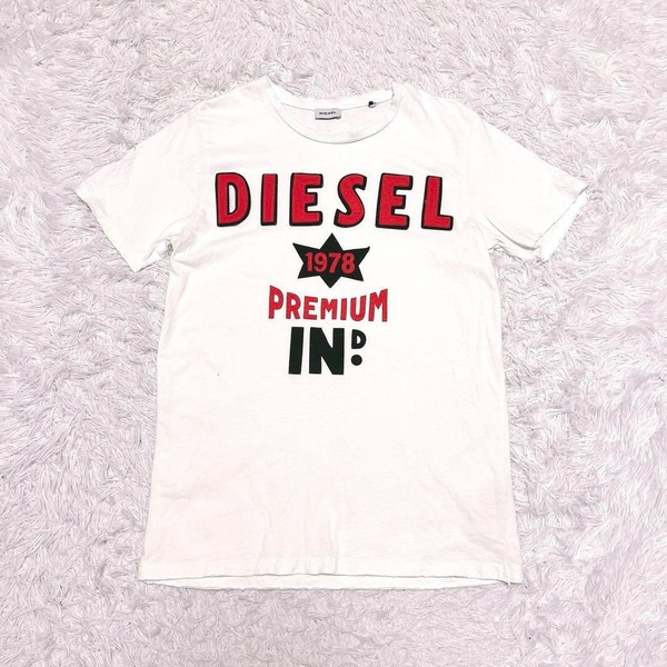 ディーゼル DIESEL コットン ロゴ ワッペン 半袖 Tシャツ メンズ S