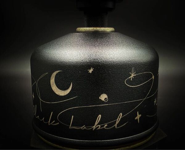 新品 BLACK LABEL sign style 250 OD缶 ガス缶 カバー 星座 柄 ブラック アウトドア キャンプ ガスカバー ガスランタン に使用可