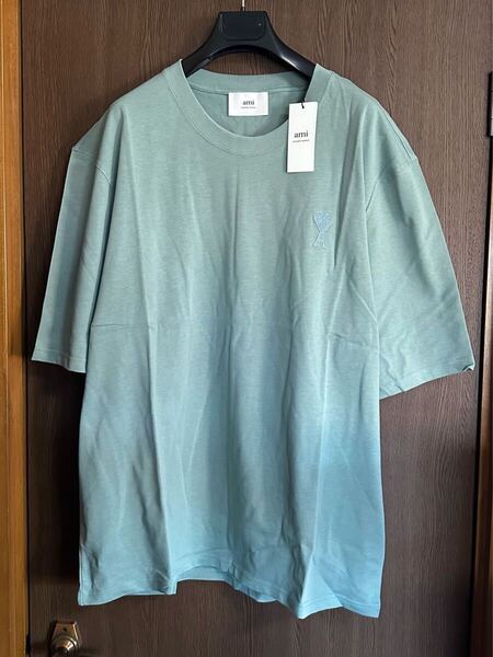 新品 AMI Paris グラフィック ブランドロゴ 刺繍 Tシャツ 半袖 カットソー XXXL アミ パリス メンズ ami alexandre mattiussi ジェード