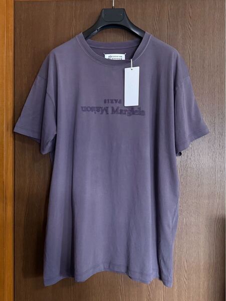 新品 メゾンマルジェラ リバースロゴ 刺繍 Tシャツ オーバーダイ 半袖 カットソー 24SS XXL Maison Margiela 1 10 メンズ オーベルジーヌ