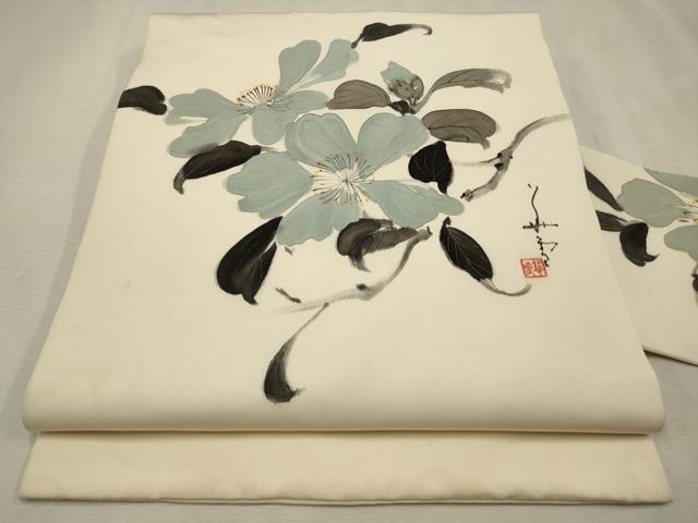 正絹 名古屋帯 作家物 薄クリーム地 手描き染 花 籠 逸品 未使用品 2025年最新】Yahoo!オークション -作家 帯の中古品・新品・未