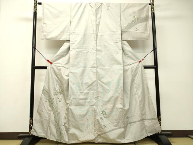 大島紬×汕頭刺繍の訪問着 訪問着[大島紬訪問着/スワトウ刺繍]｜着物レンタルあき (来店着付け