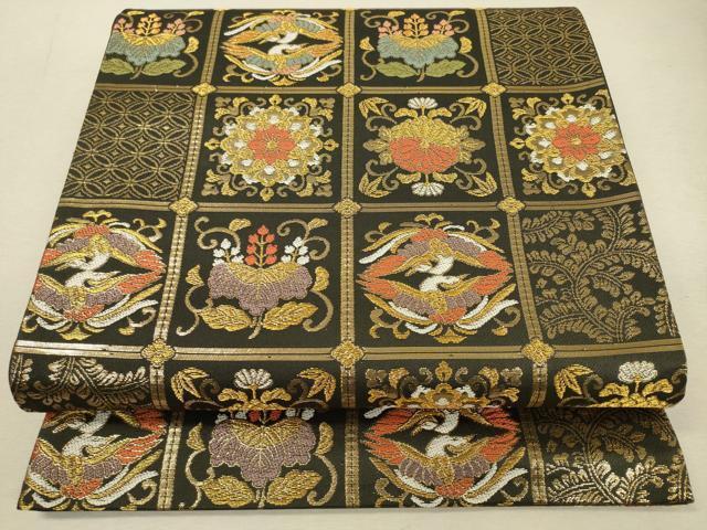 miro asさま専用 正絹 六通夏袋帯 黒地に金糸のボタニカル柄 新品未使用品 2025年最新】Yahoo!オークション -着物 袋帯 正絹の中古品・新品
