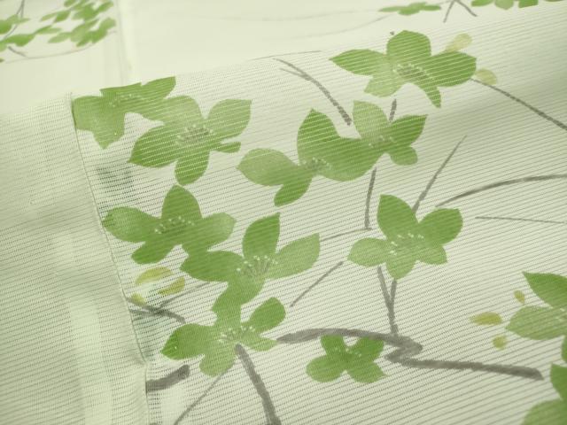 D433＋　D434 夏着物　訪問着　花模様　絽　正絹　未使用極美品 D561 夏着物 訪問着 花模様 絽 正絹 しつけ糸付き未使用極美品