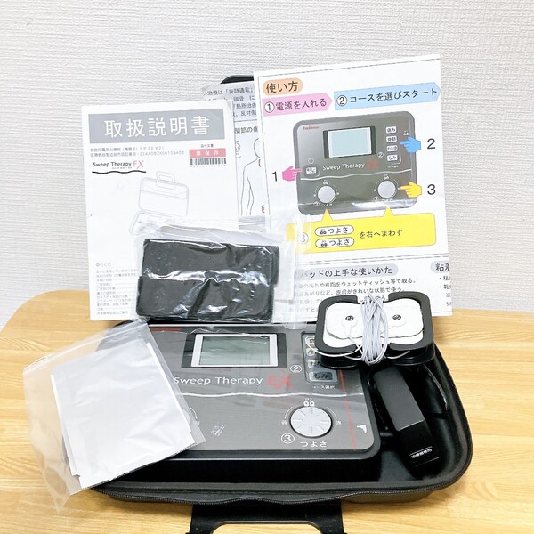 ★粘着パッド(未使用)付/付属資料充実★ スイープセラピーEX マルタカクテノ 家庭用低周波治療器 Sweep Therapy EX LFP2EX2