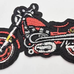 送料無料 バイク オートバイ パッチ アイロン のりつき 刺繍 ワッペン アップリケ アメリカン雑貨 スマアク