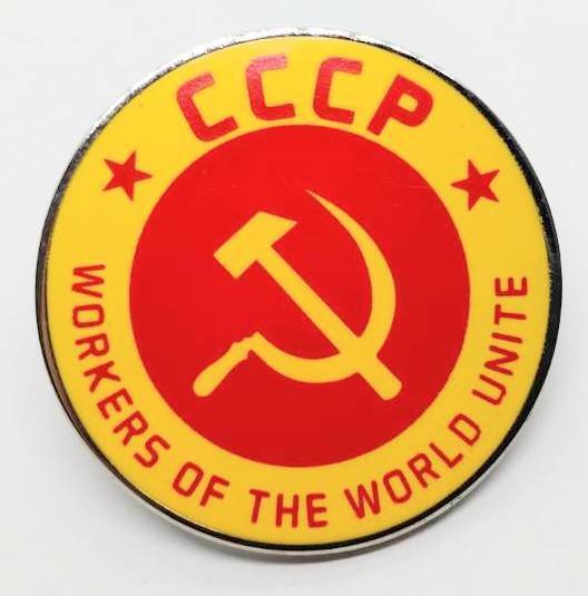 送料無料 CCCP イエロー ソビエト 社会主義 ピンブローチ ピンズ PINS バッジ バッヂ アメリカン雑貨 スマアク
