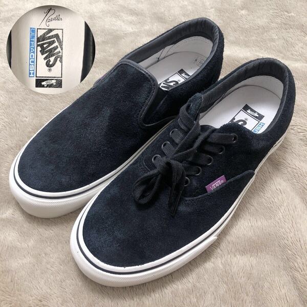 極美品★Needles × VANS SLIP-ERA VIT L ローカットスニーカー 黒 26.5cm コラボ ニードルス ヴァンズ VAULT BY VANS アシンメトリー